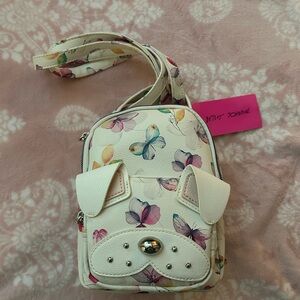 Brand New! Betsy Johnson Cream Butterfly Crossbody Bag